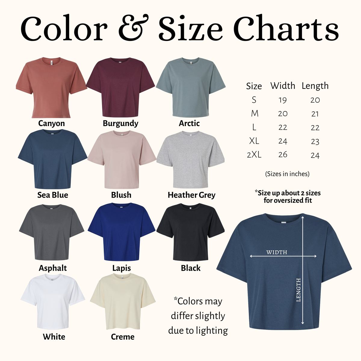 Salmon Days — Embroidered American Apparel Cropped Tee
