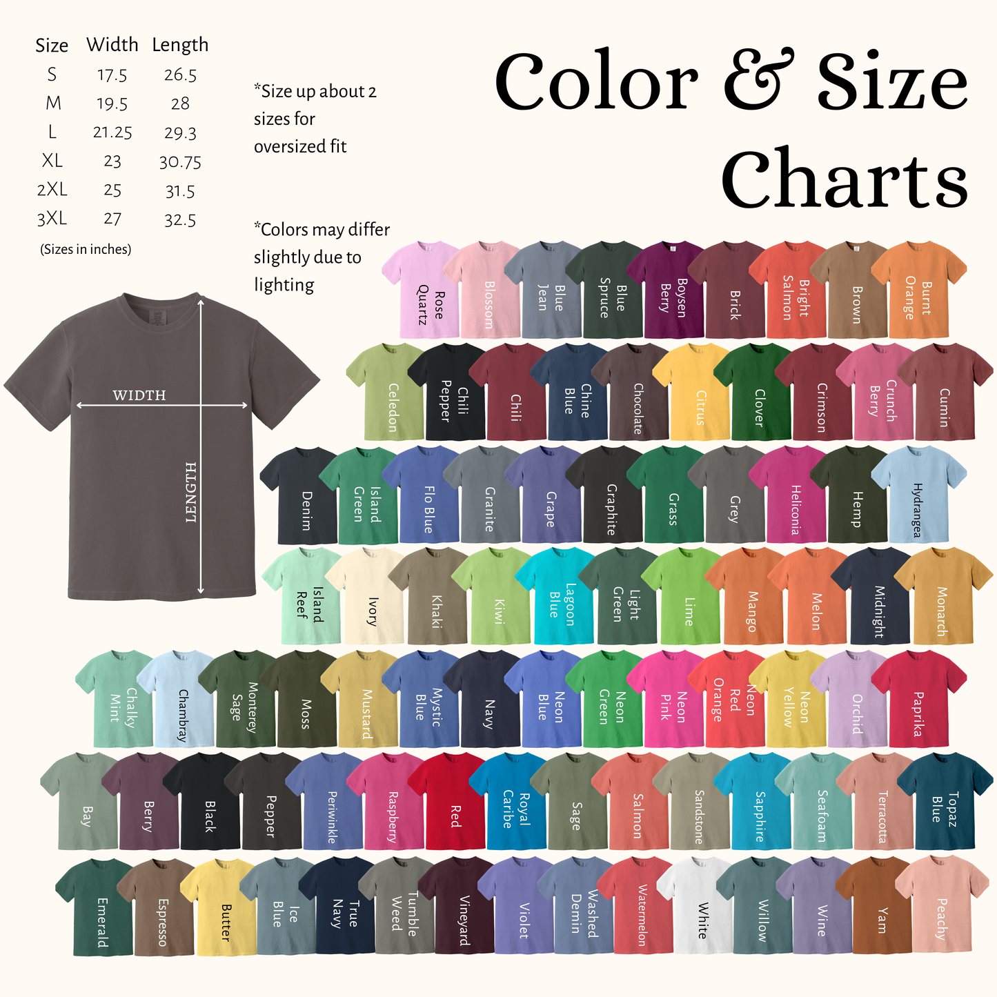 Market Day — Embroidered Comfort Colors Tee