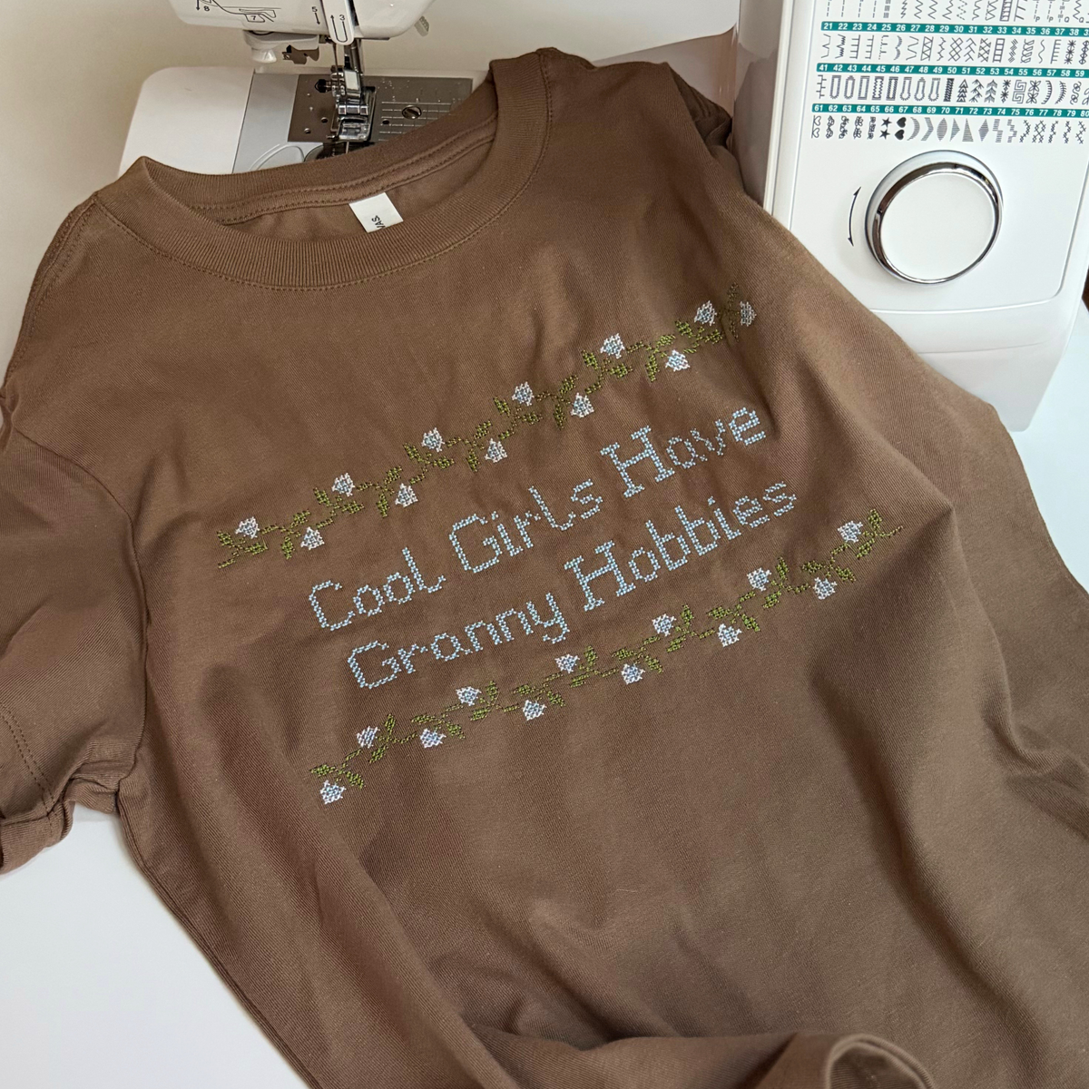 Granny Hobbies — Embroidered Bella + Canvas Women's Tee
