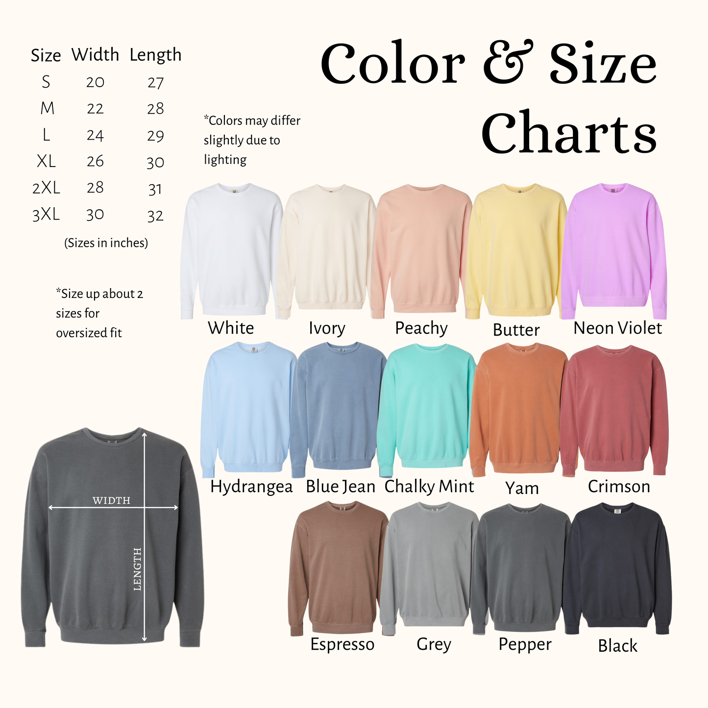 Puget Sound Orcas — Embroidered 100% Cotton Comfort Colors Sweatshirt