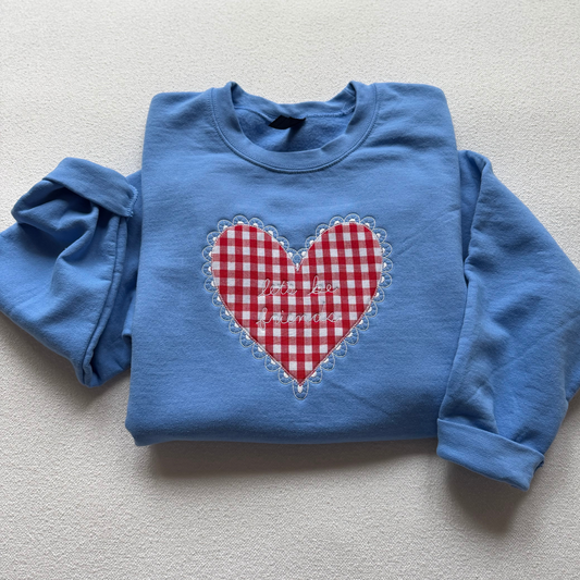 Let’s Be Friends — Applique Embroidered Gildan Crewneck