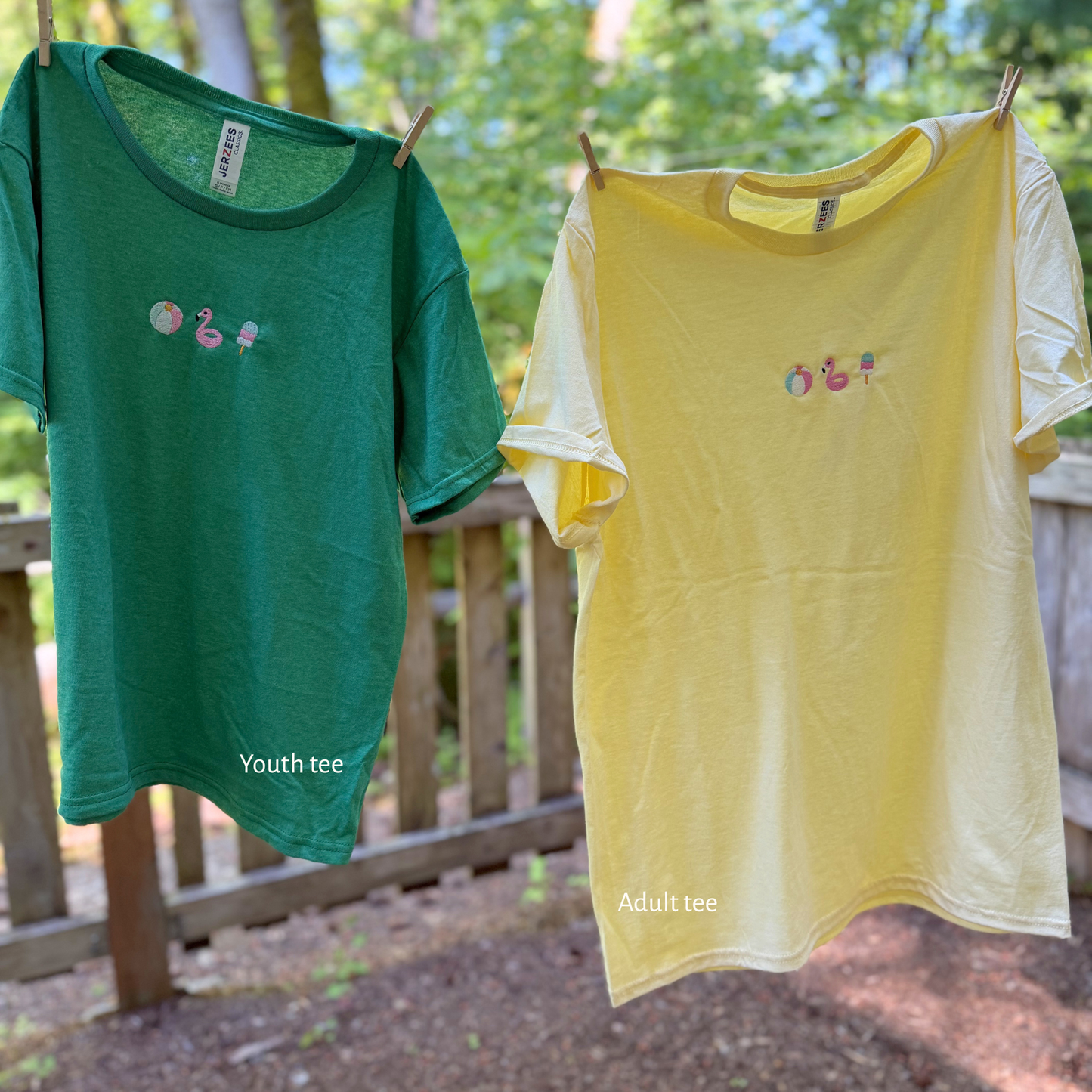 Summer Icons — Embroidered Jerzees Classics Tee