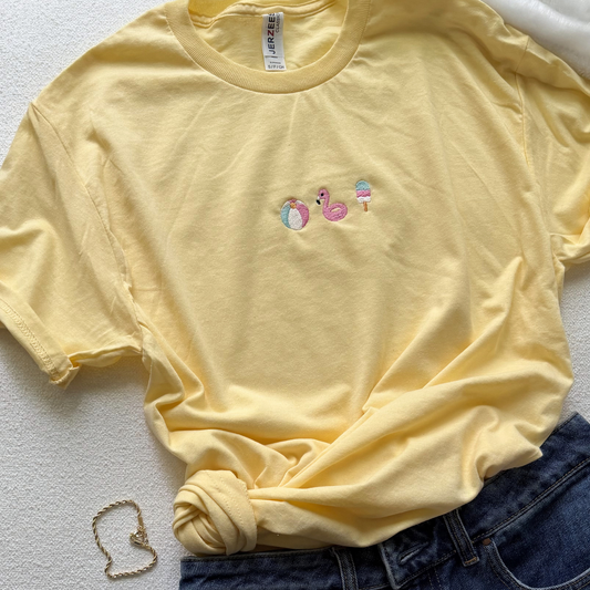 Summer Icons — Embroidered Jerzees Classics Tee