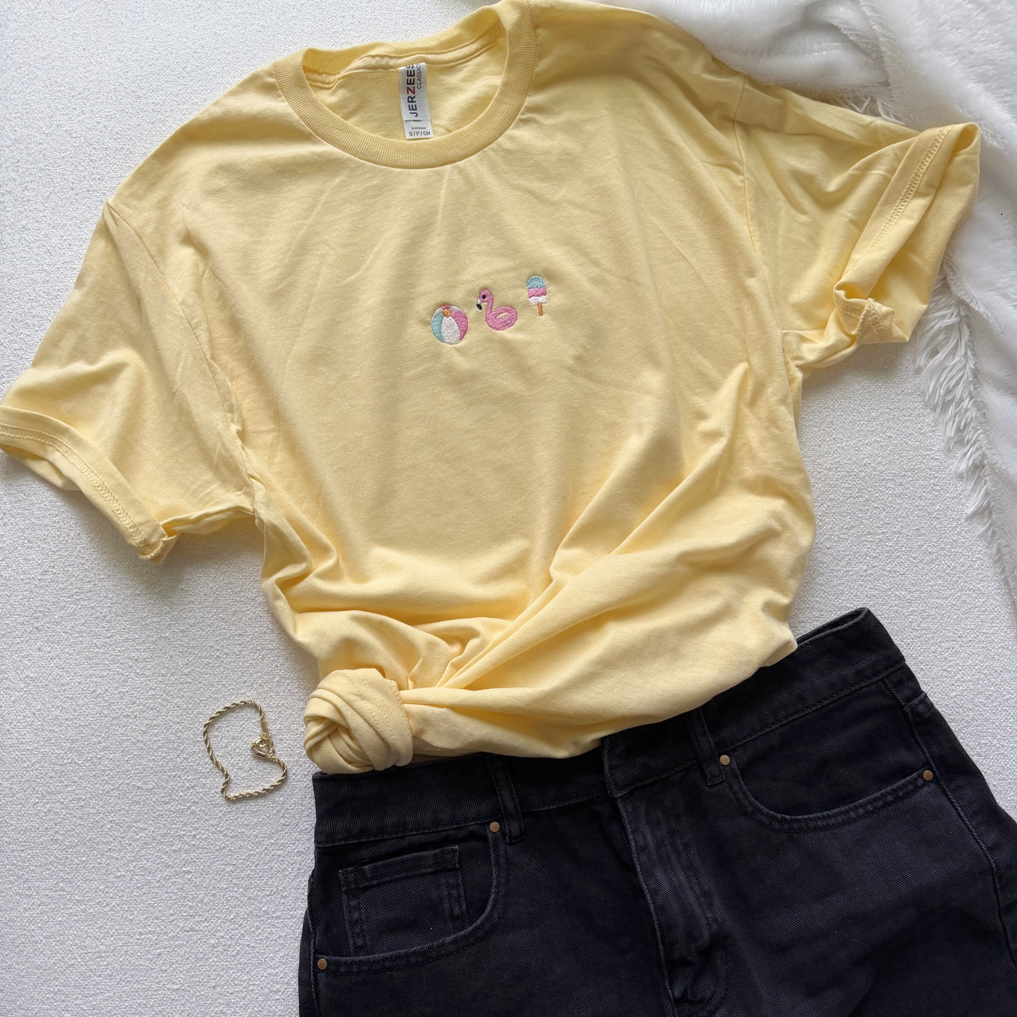 Summer Icons — Embroidered Jerzees Classics Tee