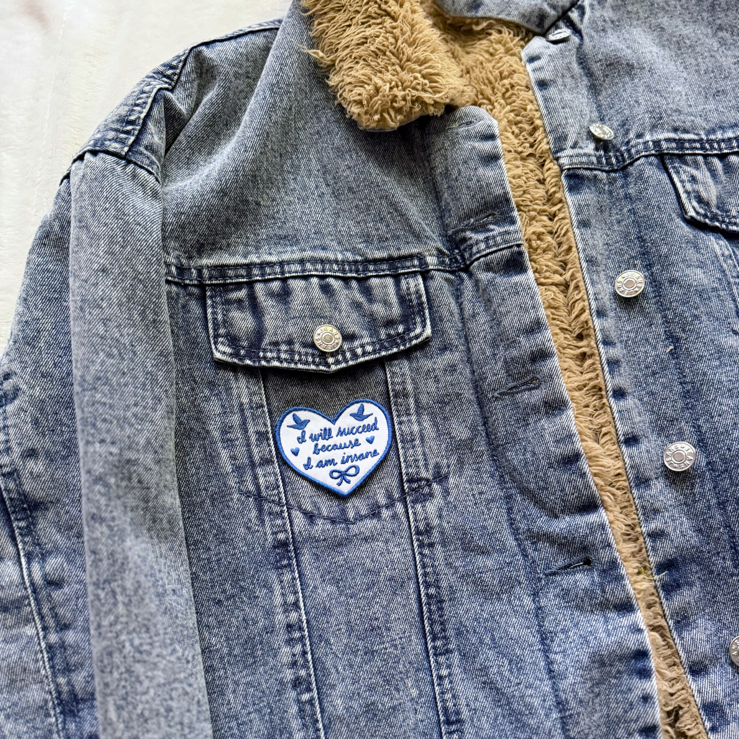 "I Will Succeed Because I am Insane" Embroidered Patch — xoxo Frankie x Hearth & Fable Collaboration