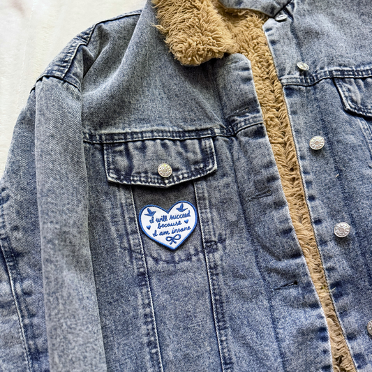 "I Will Succeed Because I am Insane" Embroidered Patch — xoxo Frankie x Hearth & Fable Collaboration