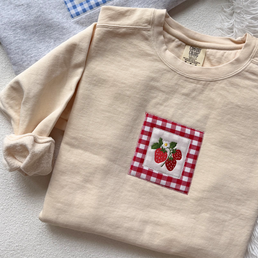 Let's Have a Picnic — Applique Embroidered Comfort Colors Sweatshirt