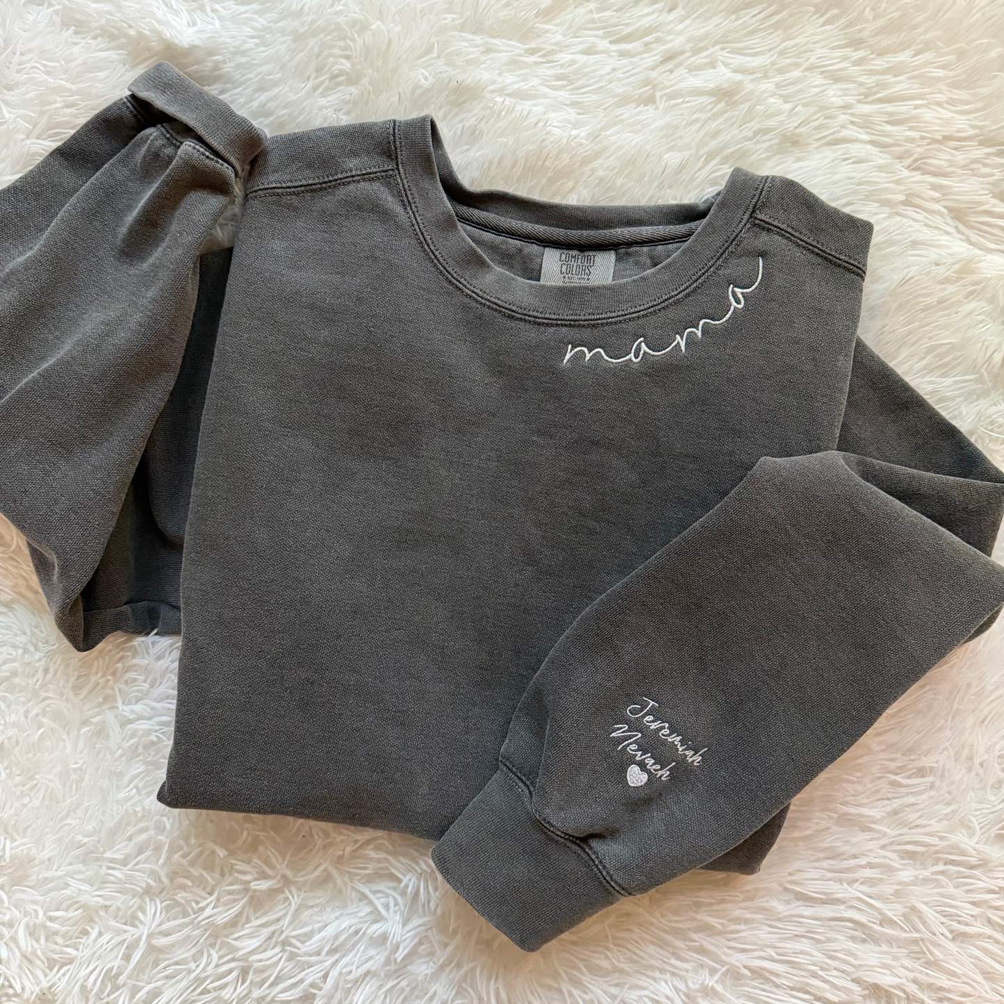 Mama Embroidered Comfort Colors Sweatshirt
