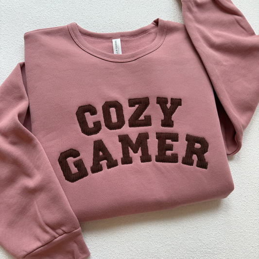 COZY GAMER — Corduroy Applique Bella+Canvas Crewneck
