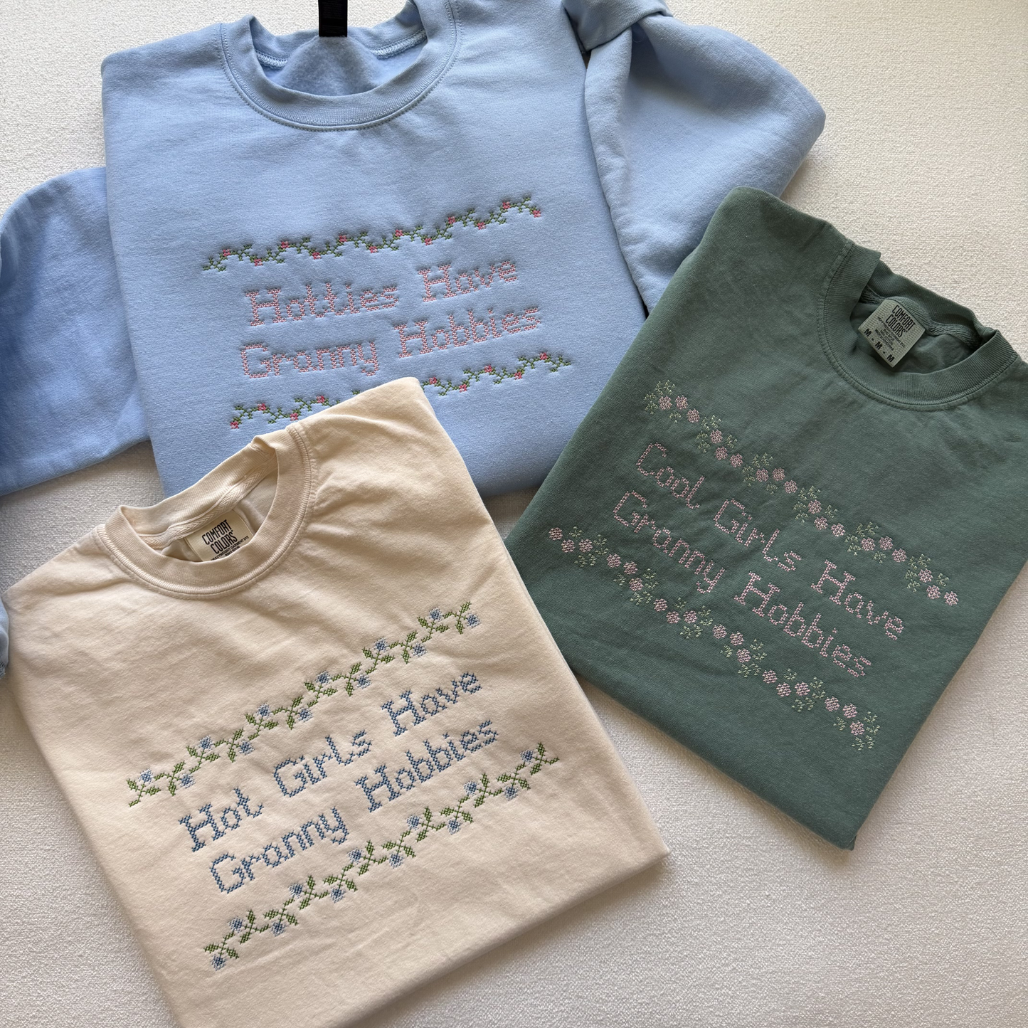 Granny Hobbies — Embroidered Comfort Colors Sweatshirt