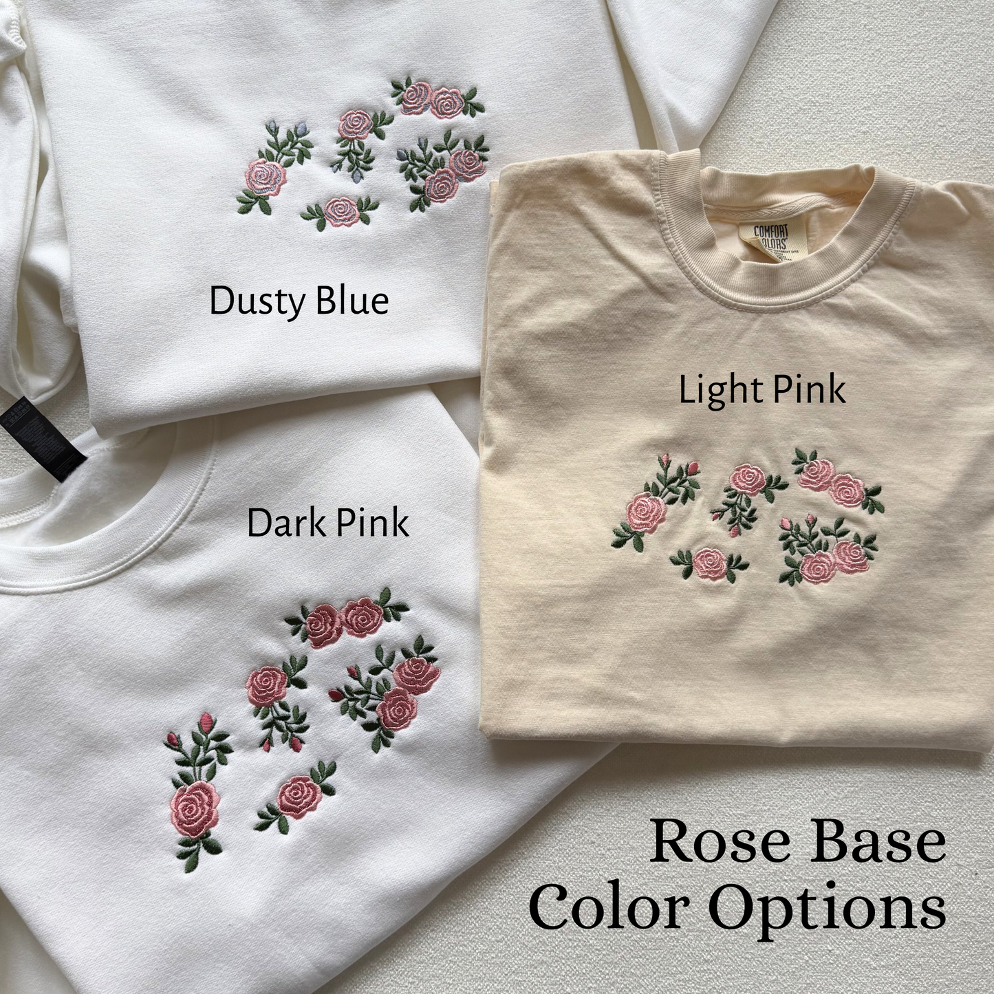 Loves Roses — Embroidered Gildan Sweatshirt
